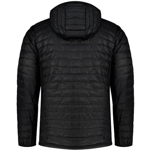 Columbia Men's Powder Pass Hybrid Hooded Jacket, Hooded Puffer Jacket, Black, M — view 3