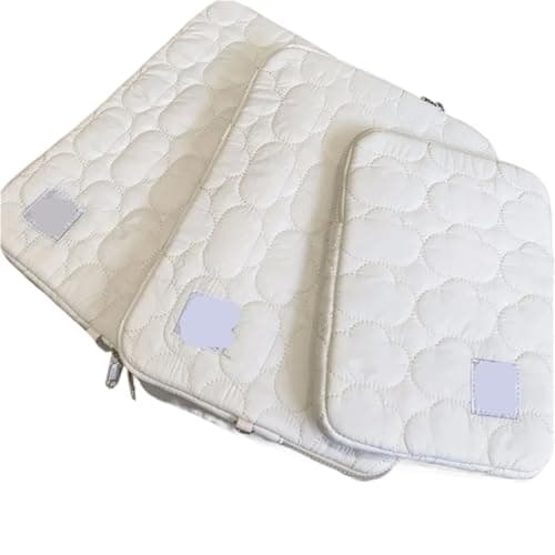 1PCS Tablet Bag 9.7-11inch Shockproof Pouch Bags Portable Case for Women and Men Tablets Cover For Travel(White,12.9-14 Inch)