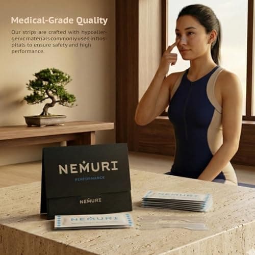 Nemuri Sleep & Training Bundle - 70 Piece Medical-Grade Nasal Strips & Mouth Tape for Sleep, Gym, Travel & Everyday Breathing Support, Skin-Safe Comfort & Recovery — view 5