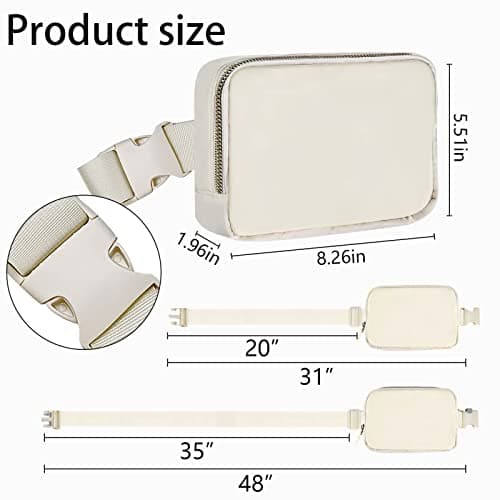 Invool Bum Bag for Women Men, Fanny Pack with Adjustable Straps Crossbody Fashion Waist Pack, Running Belt Bag for Travel Workout Cycling Hiking — view 2