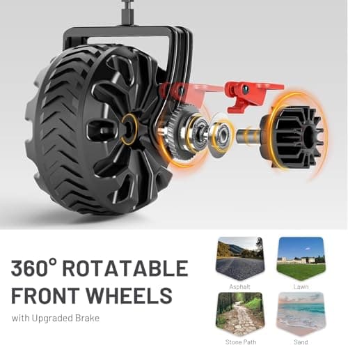TIMBER RIDGE Festival Trolley on Wheels 200L Folding Beach Trolley Cart — view 3