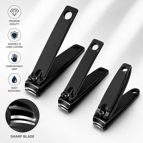 Nail Clipper Set 3 Pcs Stainless Steel Cutter Travel Personal Care — view 3