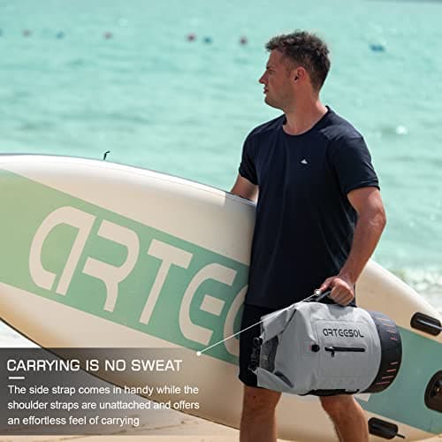 Dry Bag Upgraded 45L/40L/30L/20L Multifunction Waterproof Bag Dry Sack with Phone Dry Bag or Shoulder Pads, Perfect for Paddleboarding/Kayaking/Canoeing/Camping/Fishing/Swimming/Rafting — view 5