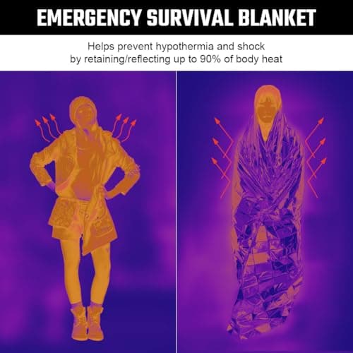 flintronic 3 Packs Emergency Foil Blanket, Windproof & Lightweight Thermal Blanket, Portable Survival Blanket for Outdoors,Hiking,First Aid,Marathons (Silver,160 x 210cm) — view 5