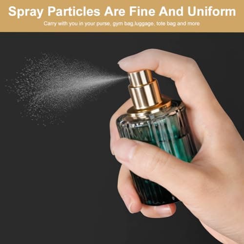 LOPHE Perfume Atomiser Pack of 4 Refillable Travel Spray Bottles, Easy to Fill Empty Glass Perfume Bottles with Funnel and Dropper for Purse, Handbag, Pocket or Luggage — view 6