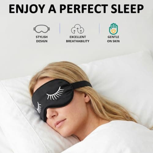 4 Pack Sleep Mask with Funny Embroidery, Soft Eye Cover for Nap, Men Women — view 6