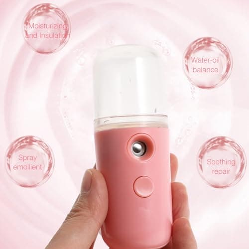 Nano Mist Facial Sprayer Pink Plastic Portable USB Charging 30ml — view 6
