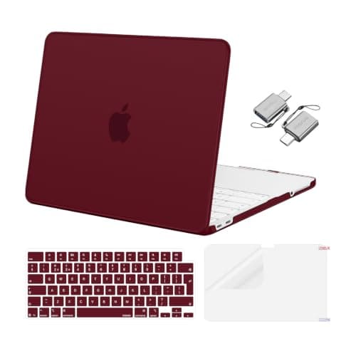 MOSISO Compatible with MacBook Neo Case 13 inch 2026, Burgundy