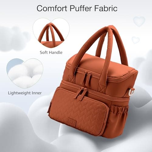 Lekespring 12L Insulated Lunch Bag & Cool Bag for Women, Double Layer — view 6