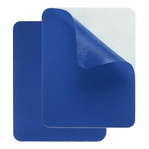 sourcing map 2 Pcs Self-Adhesive Repair Patches 9.5 x 12.5 cm Waterproof Twill Fabric Repair Patch Tape Washable Repair Patch Kit for Down Jackets Clothes Tents Umbrellas Bags, Sapphire Blue