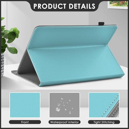 KATUMO Folio Leather Universal 10-10.5 inch Tablet Case, Sky Blue — view 4