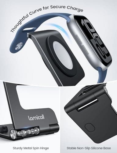 Lamicall Foldable Charger Stand for Apple Watch-[Ultra-Thin]Charging Holder — view 5
