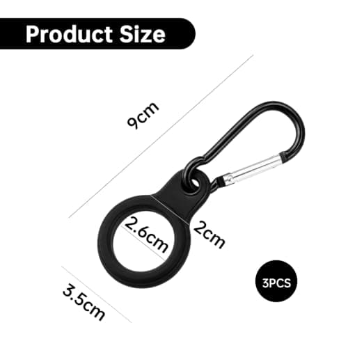 YouXunGS 3Pcs Portable Water Bottle Buckle Clips, Silicone Bottle Holder with Large Carabiner Clips, for Bags Hiking Camping Travel Fishing Outdoor Activities — view 2