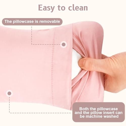 vocheer Small Pillow with Removable Cover, 28*17 cm Tiny Travel Pillow 1PC — view 5