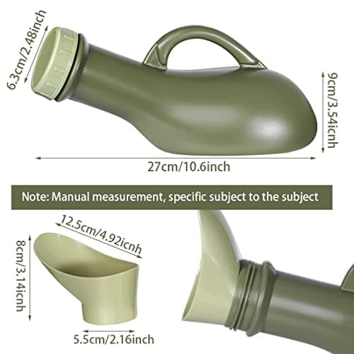 Urinal Unisex Incontinence Bottles Portable Pee Bottle Urine Bottle Large Pee Containers for Camping Car Travel Traffic Jam Queuing 1L — view 4