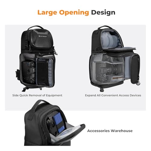 K&F CONCEPT Hardshell Camera Sling Bag, 10L EVA Case with Tripod Holder — view 5