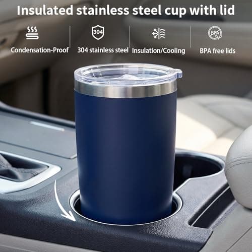 Insulated Tumbler & Travel Tumbler – Stainless Steel Coffee Cup with Lid — view 3