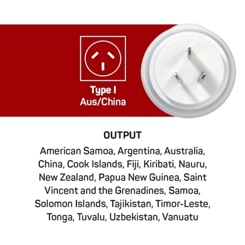 Go Travel UK to Australia and China Plug Adapter, earthed & compact — view 5