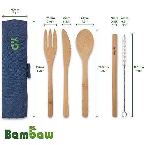 Bambaw Bambaw | Bamboo cutlery set | Ocean — view 3