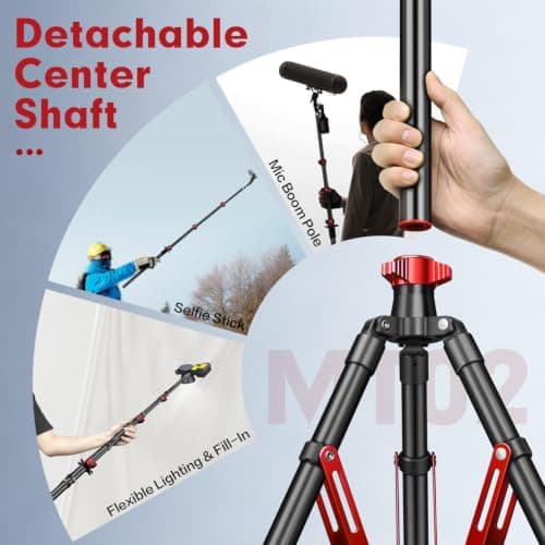 FreeSea Photography Light Stand 8.5ft Adjustable Aluminum Portable Tripod — view 3