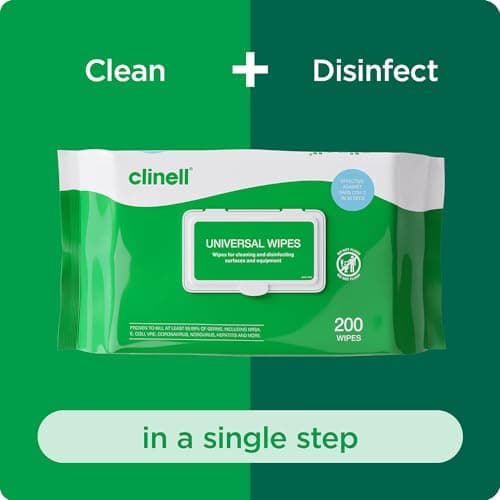 Clinell Universal Cleaning and Disinfectant Wipes for Surfaces - Pack of 200 Regular Wipes - Multi-Purpose, Kills 99.99% of Germs, Effective from 10 Seconds — view 6