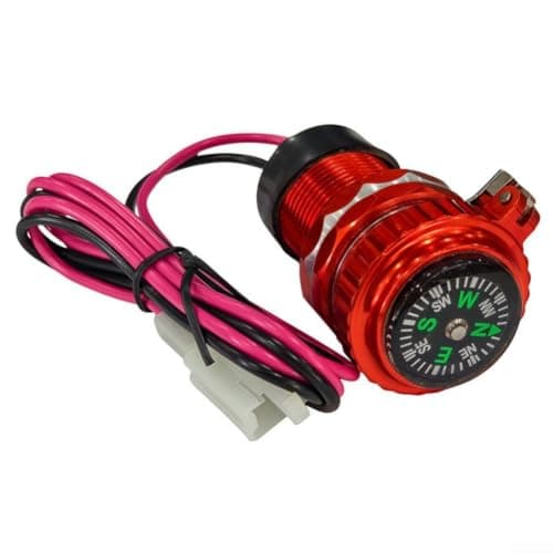 Motorcycle USB Charger Orange Alloy Handlebar Mount