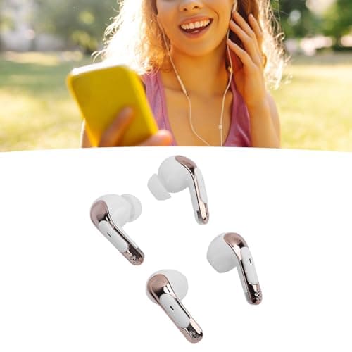 KKPLZZ 2 Pack Wireless Earbuds LED Display Digital Independent Connection Bluetooth 5.4 Low Latency Earbuds for Couple Two People (White) — view 3