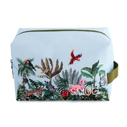 SMUG Wash Bag | Waterproof Travel Toiletry Bags for Travelling, Gym, Shower, Shaving, Toiletries, Cosmetics & Makeup Bag | Large Washbag for Men & Women | Stylish, Spacious & Easy to Clean | Jungle — view 2