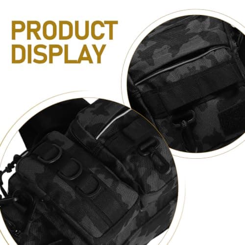 PartyKindom Fishing Tackle Sling Bag with Repair Kit, Adjustable Camouflage — view 3