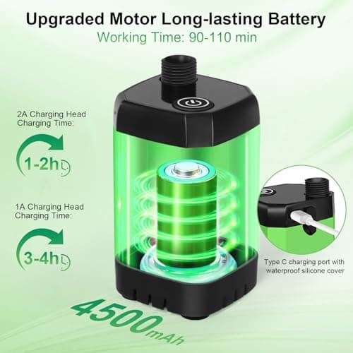 AUTOPkio Portable Camping Shower, Upgraded Rechargeable Outdoor Shower Pump — view 3