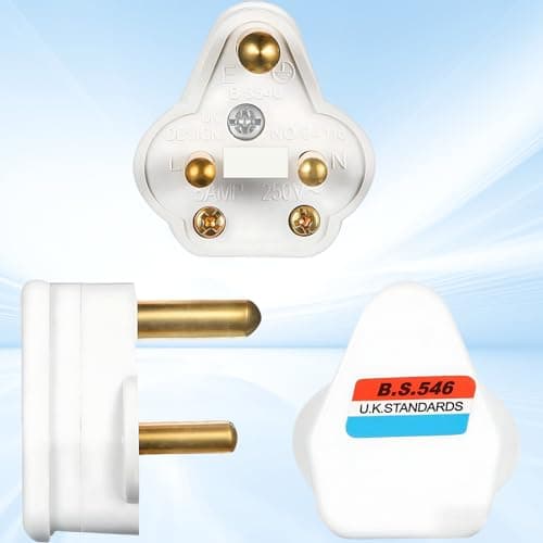 10Pcs 5 Amp Round Pin Plugs Mains Plug, 3 Pin Plugs for Stage Lighting Lamp — view 2