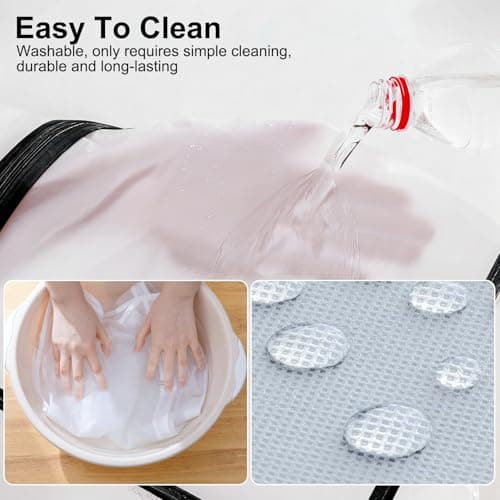3 Pcs Dress Bags Coverss, 60 x 140cm Long Dress Covers Garment Bags for Hanging Clothes Protector Bag, Waterproof Dustproof Clothes Covers with Zip, for Wedding Dresses Suits Coats Jackets Garments — view 6