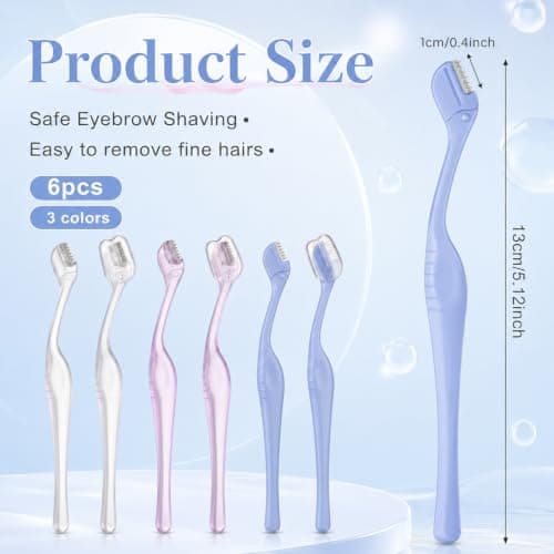 6 Pcs Eyebrow Razor, Small Face Razors Trimmer for Women — view 2