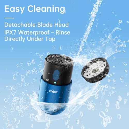 Mini Electric Shaver for Men, Portable Travel Razor, USB-C Rechargeable Cordless Electric Shaver, IPX7 Waterproof Wet & Dry Shaver with Travel Lock — view 5