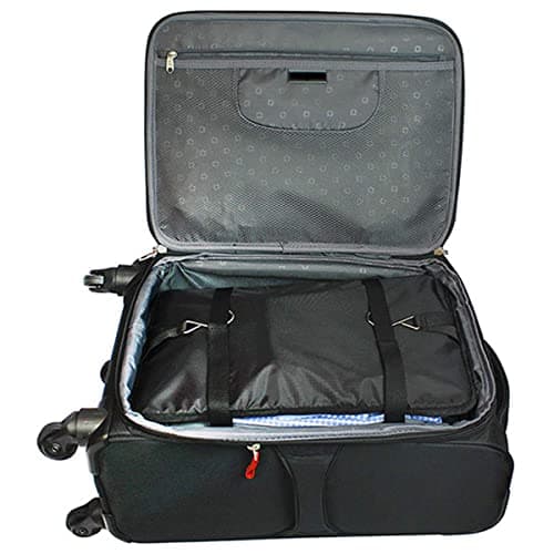 Caffney Travel Luggage Organizer Portable Travel Shelves Bag 3-Shelf Suitcase Packing Cube Collapsible Hanging Closet Storage Bag Space Saver for Wardrobe Suitcase Carry On — view 6