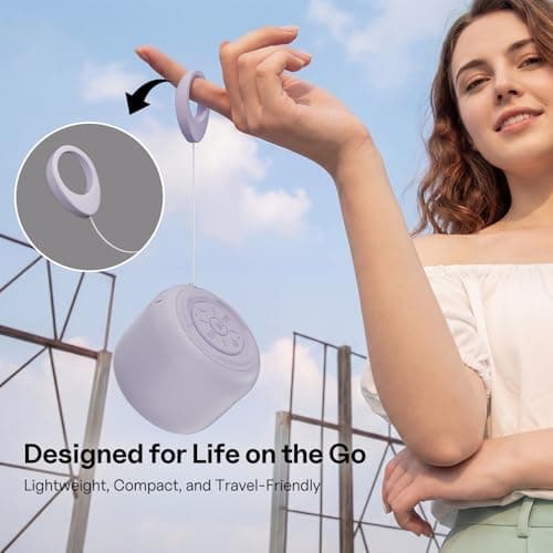 Bobtot Portable Bluetooth Speakers with Strap Mini Speaker, Purple — view 6