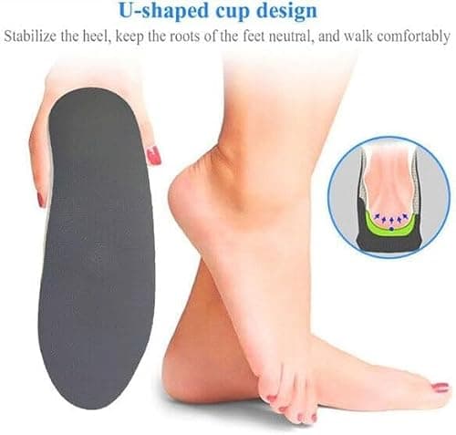 Plantar Fasciitis Orthotic Insoles for Women, High Arch Support Shoe Insoles for Men, Shock Absorbing Shoe Inserts Insole for Flat Feet for Men and Women for Running, Jogging,Hiking (Small EU 35-39) — view 3