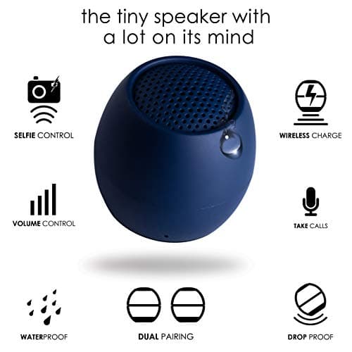 Boompods Zero Mini Bluetooth Speaker - Small Portable Speakers, Navy Blue — view 3