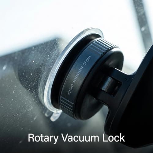 Magnetic Phone Holder Mount, Universal Suction Cup Phone Stand for Car Windscreen, Office Glass, Home Window & Kitchen, Strong Vacuum 360° Rotating Foldable Mount, iPhone Samsung Compatible — view 6