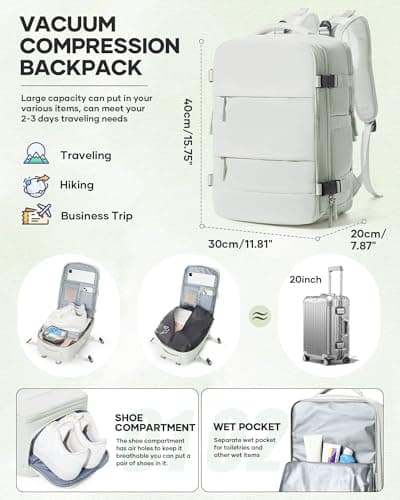 SZLX Vacuum Backpack Travel Bag with Pump Ryanair Cabin Bags 40x30x20 — view 4