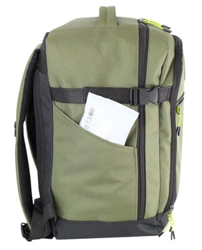 Fashion by Purdashian Ryanair Cabin Bag 40x20x25 | Maximum Cabin Suitcase | Ryanair Carry On Backpack Underseat CabinBag | Carry on Luggage for Men Women | Travel Bag Backpack (Green - Design 2) — view 4