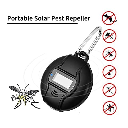 Sunydog Ultrasonic Portable Pest Repeller,Solar Powered & USB Outdoor Mosquito Repellent Efficient Repelling Cockroach, Spider, Ant, Mouse, Bed Bugs and Fleas Non, Human & — view 5