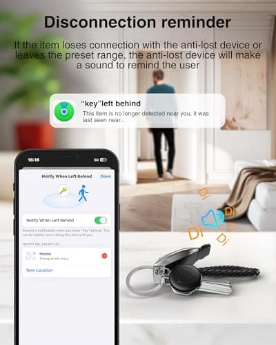 Smart Tracker Tag Item Finders - 2 Pack Smart Tag Bluetooth Key Finder Compatible with Apple Find My (IOS Only), GPS Trackers Devices for Wallets, Bike,Suitcases, Luggages, Bags, Tracking Device — view 4