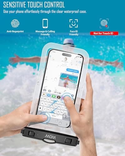 Waterproof Phone Pouch 2 Pack, 7 inch IPX8 Waterproof Phone Case for Swimming Travel Beach Trip Snorkelling Kayaking, Underwater Case for iPhone 17 Air 16 15 Pro Max Samsung S25 S24 S23 Ultra — view 5