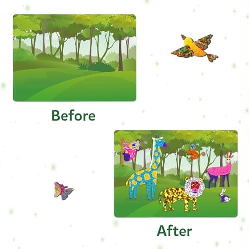 Skillmatics Foil Fun Animals, Foil Art & Craft Kit, Gift for Boys & Girls — view 6