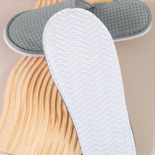 Disposable Slippers for Guests Plush Hotel Travel Portable Indoor Shoes — view 2