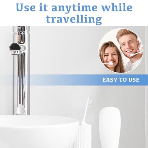 LFCFBH Mini Travel Toothbrush and Toothpaste Set of 4, Portable and Foldable — view 4