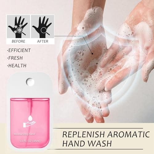 2PCS Mist Hydrating Hand Sanit-izer Spray for Adults,Cleanses Your Hands,Portable Travel Size,Hand Sanit-iser Mini,Hand Sanit-iser Sp-ray Pocket Size,Small Hand Sanit-iser Sp-ray,Strawberry Flavor — view 4