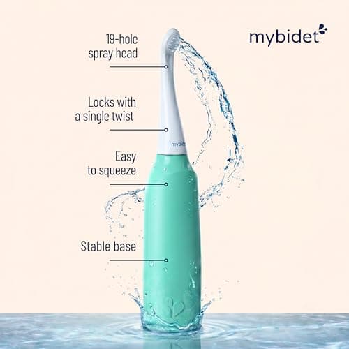 Portable Bidet Peri Bottle Postpartum, Travel Bidet, Perineal Bottle, Bidet Sprayer for Toilet, Hemorrhoids, Muslim Shower, Washlet (Aqua Home Mint) — view 3