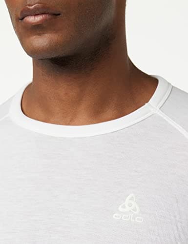 Odlo Thermal Underwear for Men Active Warm Long Sleeve I Thermal Shirt I Warm ski Underwear with Round Neck I Men White — view 2